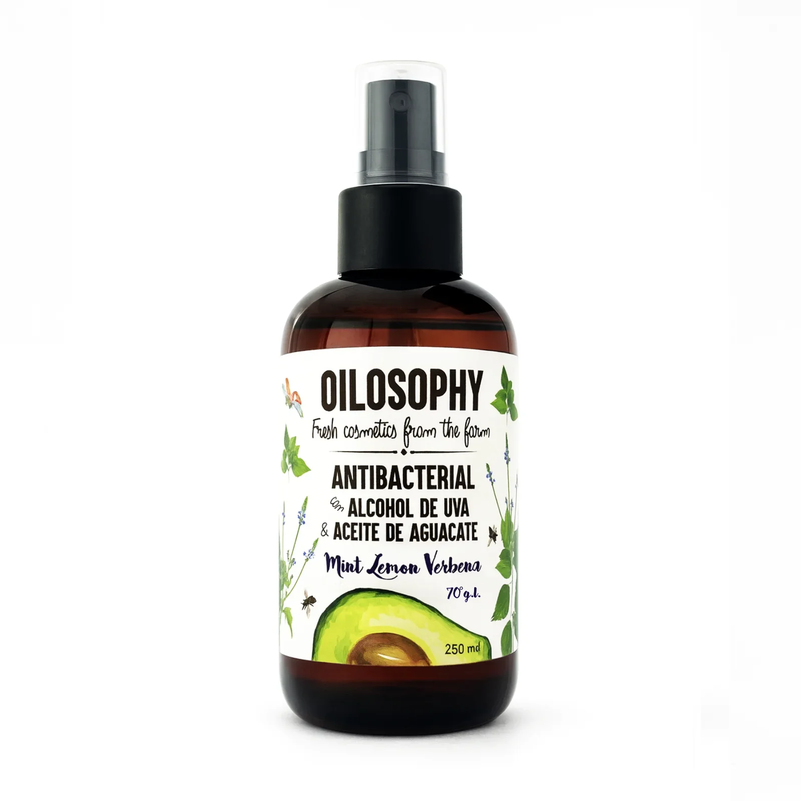 Antibacterial con Alcohol de Uva 70% & Aceite de Aguacate - Imagen 2