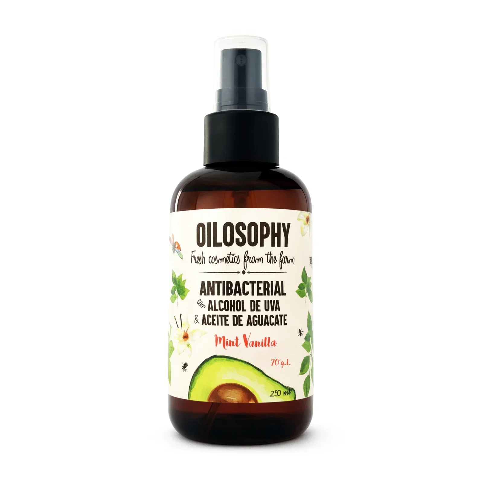 Antibacterial con Alcohol de Uva 70% & Aceite de Aguacate - Imagen 4